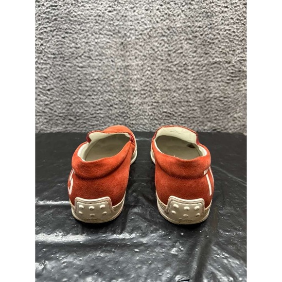 Tod\'s Logo Suede Leather Slip‎ On Espadrille Sneakers Red Mens Size 7.5 US main image 6